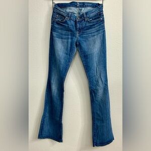 7 For All Mankind Blue Boot Cut Jeans
